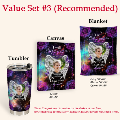 Until I See You Again Personalized Photo Blanket Memorial
