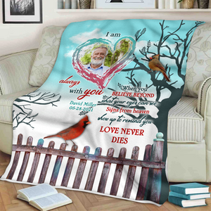 Love Never Dies, Cardinal - Personalized Tumbler - Memorial