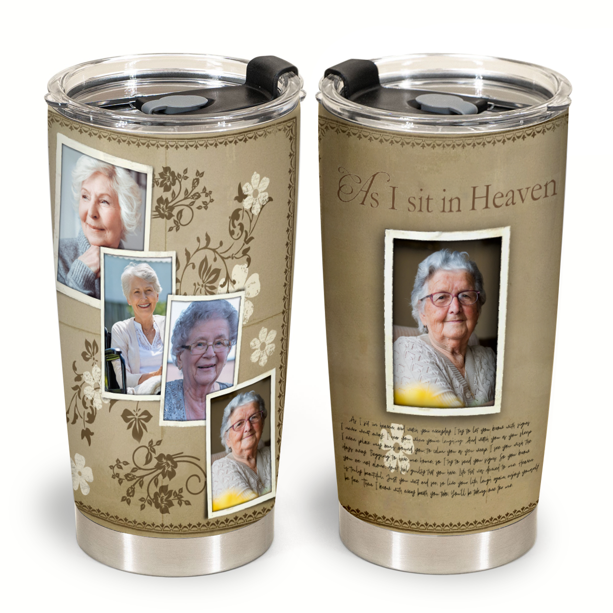 As I Sit In Heaven Custom 4 Photos Blanket Memorial