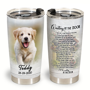 Waiting At The Door Upload Photo Blanket Memorial Gift For Dog Lovers