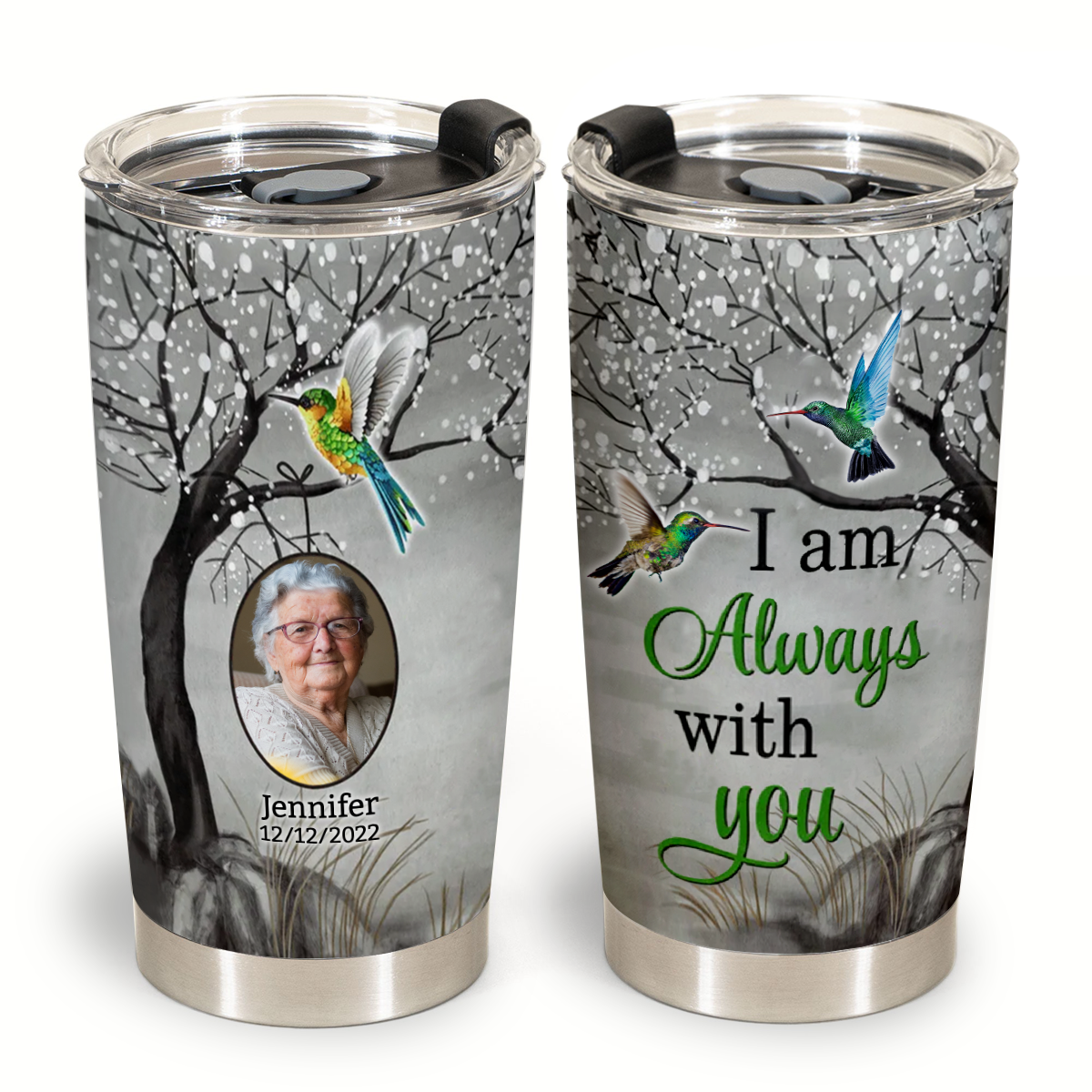 Humming Bird Always With You Personalized Blanket - Memorial