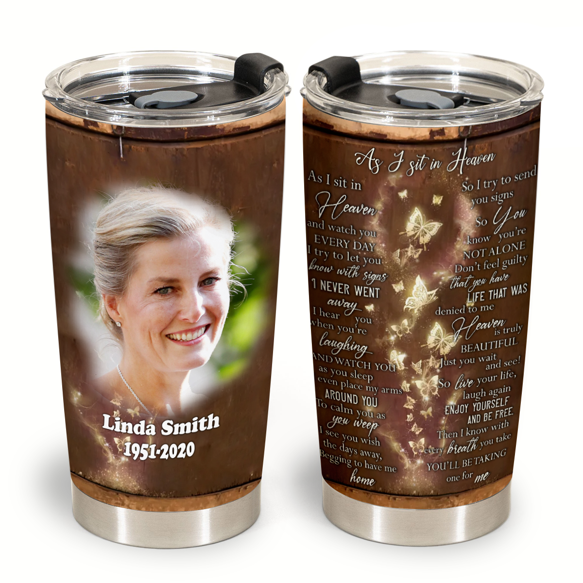 As I Sit In Heaven - Personalized Photo Blanket - Memorial