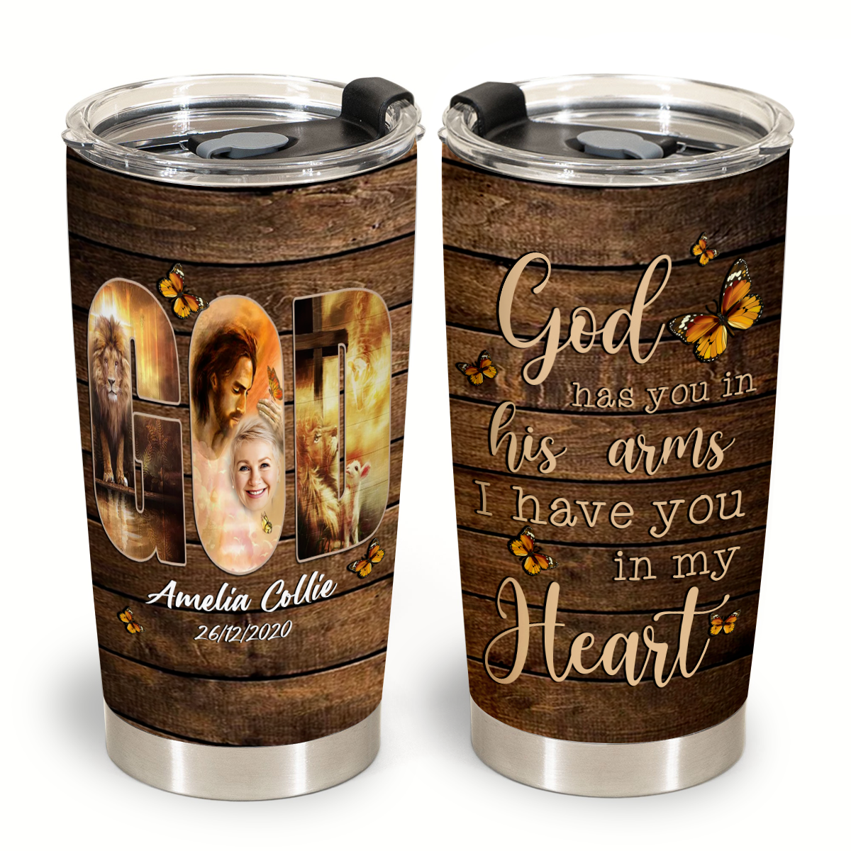 Lion Of Judah God Personalized Photo Canvas Memorial