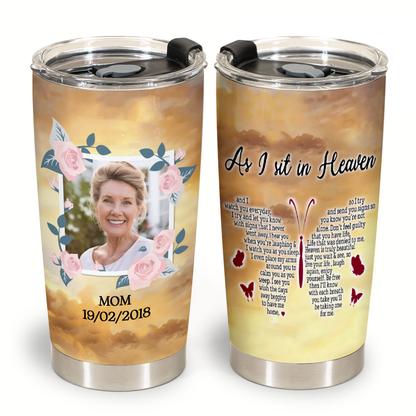 As I Sit In Heaven Custom Photo Blanket Memorial