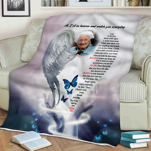 Angel Wings As I Sit In Heaven - Personalized Photo Tumbler - Gift For Memorial