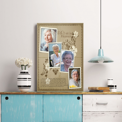 As I Sit In Heaven Custom 4 Photos Blanket Memorial