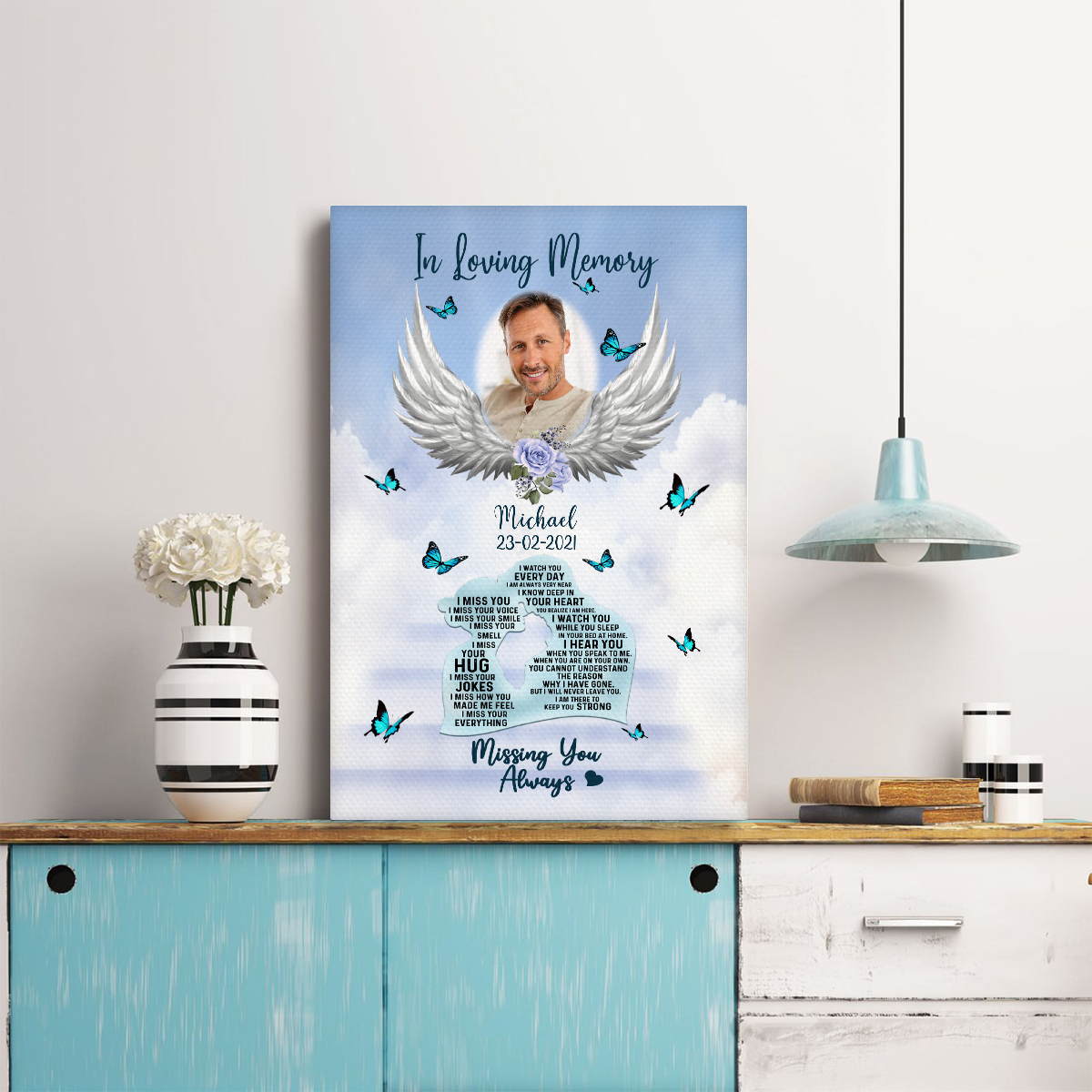 Missing You Always - Personalized Photo Tumbler - Memorial