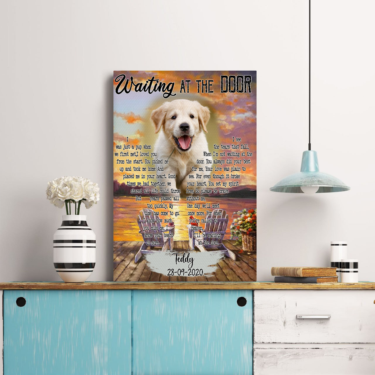 Personalized Dog Memorial Blanket - I Was Just A Pup When We First Met - Dog Memorial Gift For Him