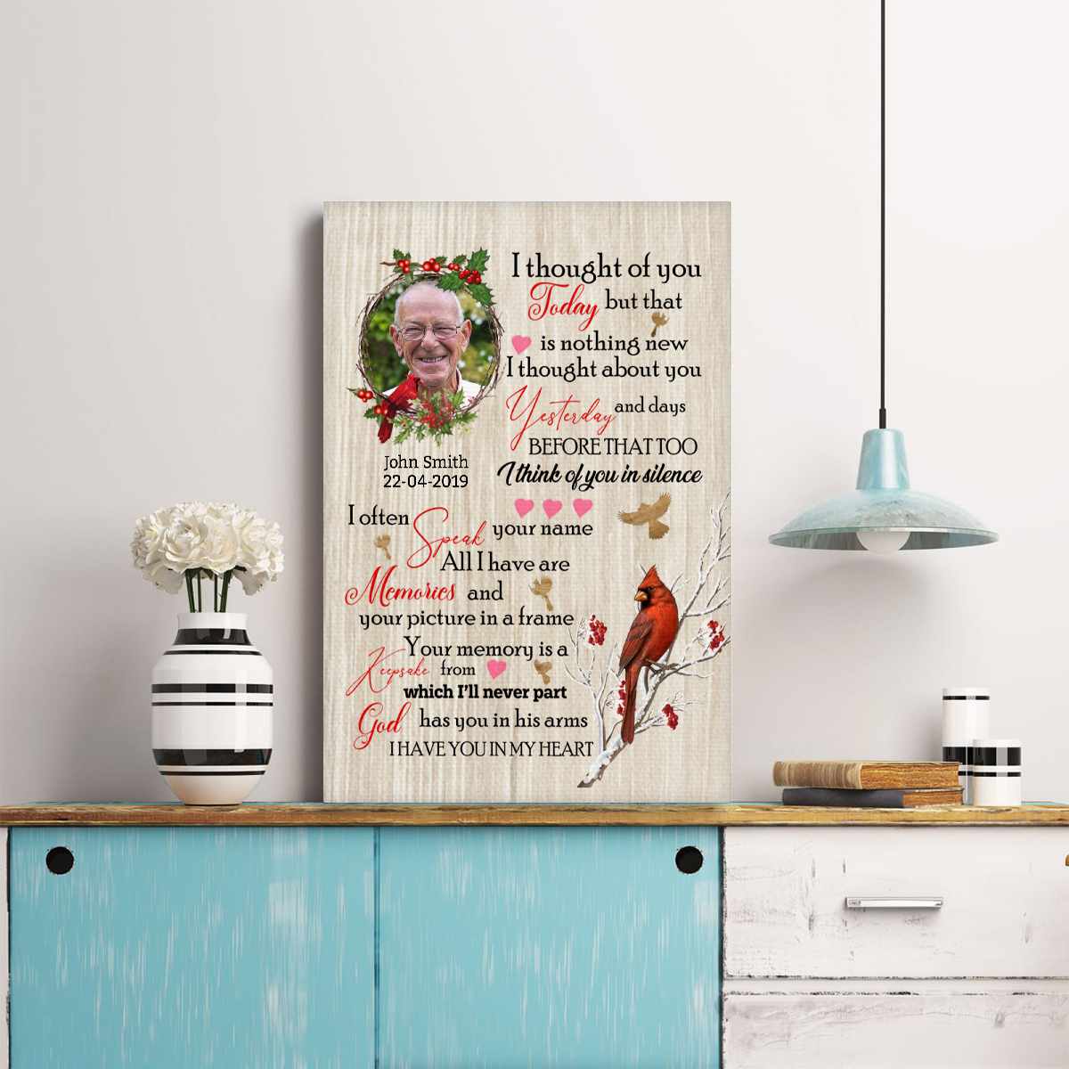 God Has You In His Arms Custom Photo Blanket Memorial