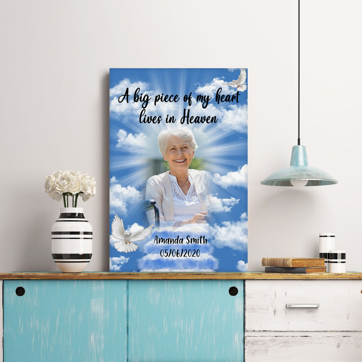 Dog Memorial Blanket - A Piece Of My Heart Lives In Heaven - Memorial Dog Gift