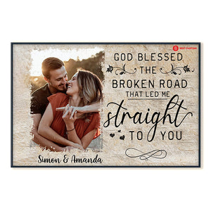 God Knew My Heart Needed You Photo Canvas Gift For Couple