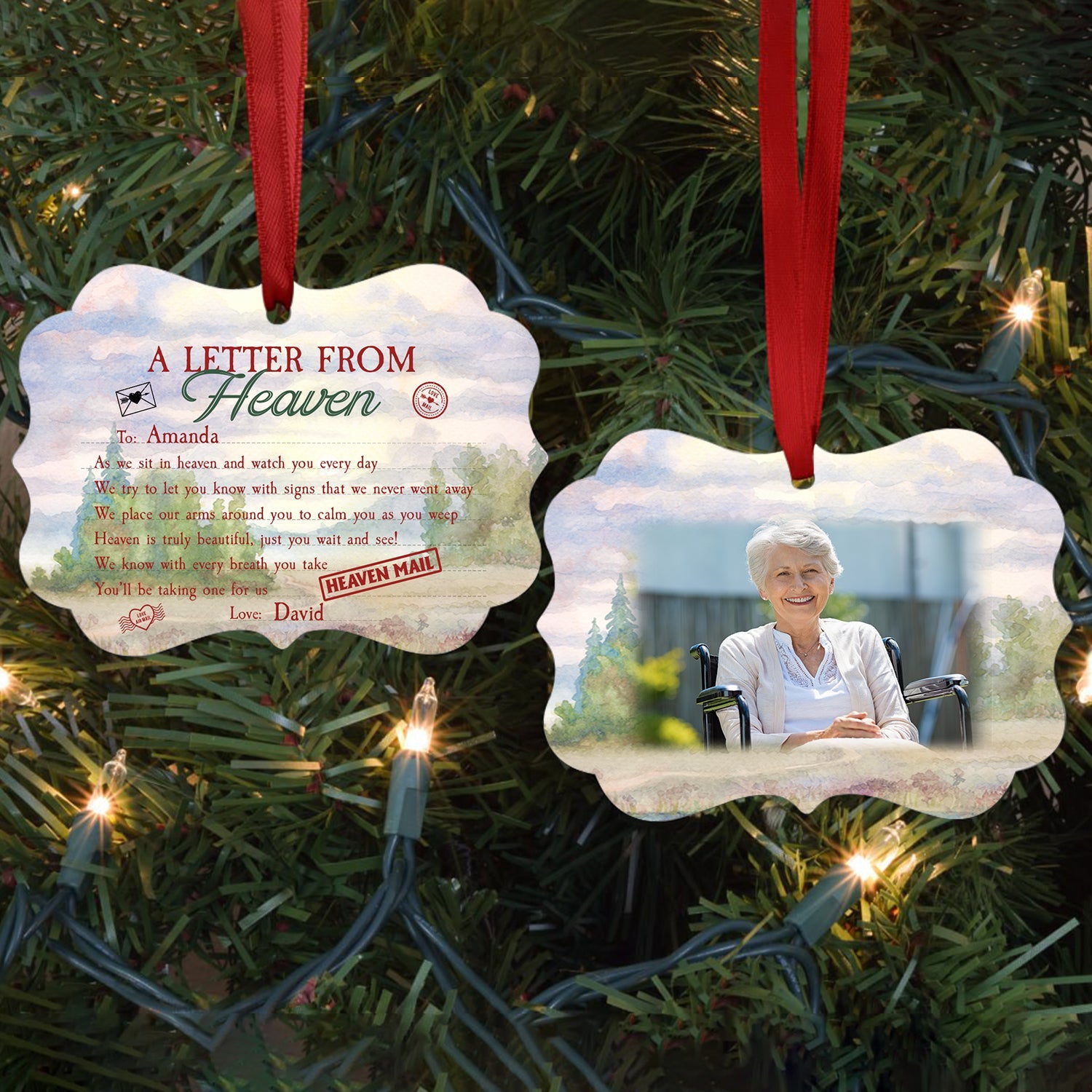 A Letter From Heaven To You - Personalized Ornament - Memorial Gift For Family ALetterFromHeavenToYou-1.jpg?v=1694232732