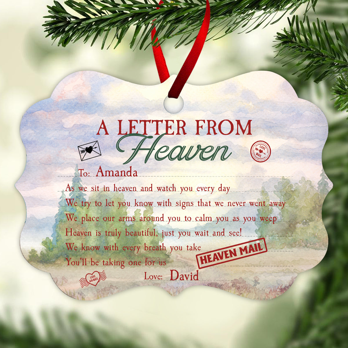 Keychain Ornaments My Niece Christmas 26 I Love You Letters To