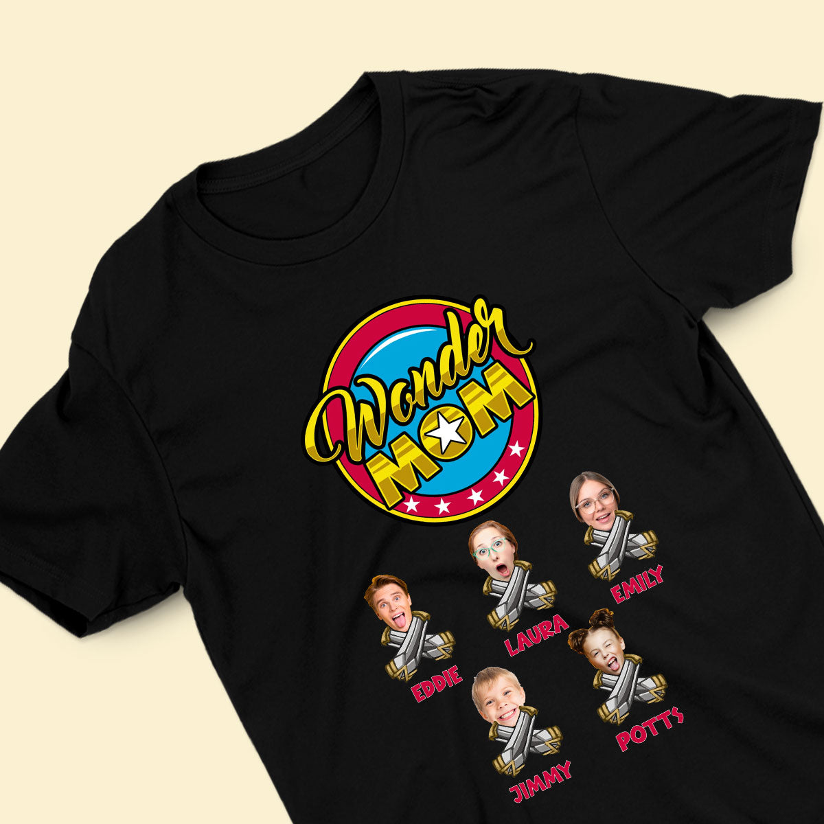 Custom Photo Mom Shirt - Wonder Mom - Mother's Day Gift Personalized