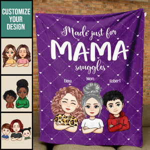 Mama Snuggles - Personalized Blanket - Loving, Birthday Gift For Mom, Mother's Day