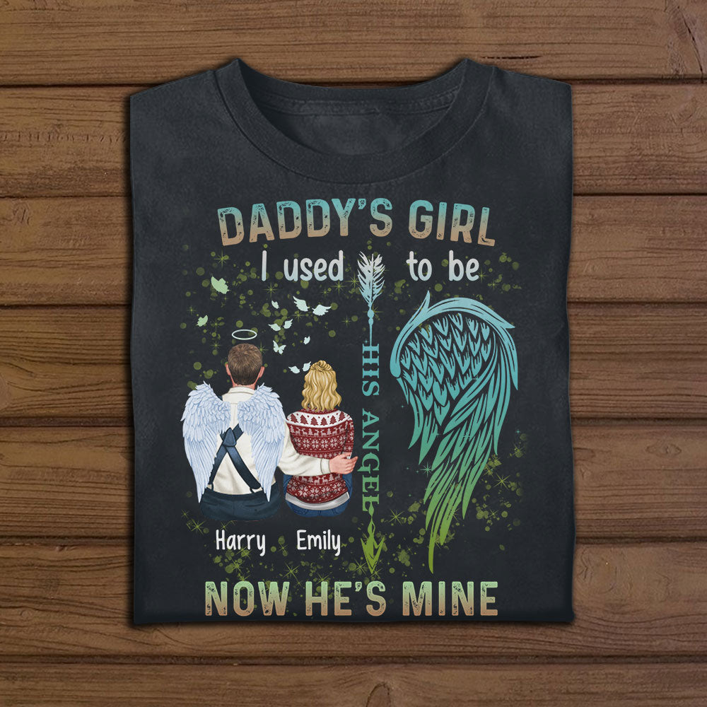 I Used To Be His Angel - Personalized Apparel - Memorial