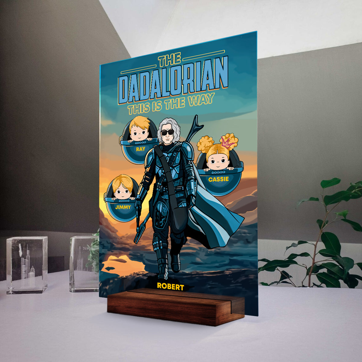 The Dadalorian This Is The Way Custom Acylic Plaque Gift For Father