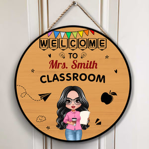 Welcome To Teacher Classroom Personalized Woodsign Gift For Teacher