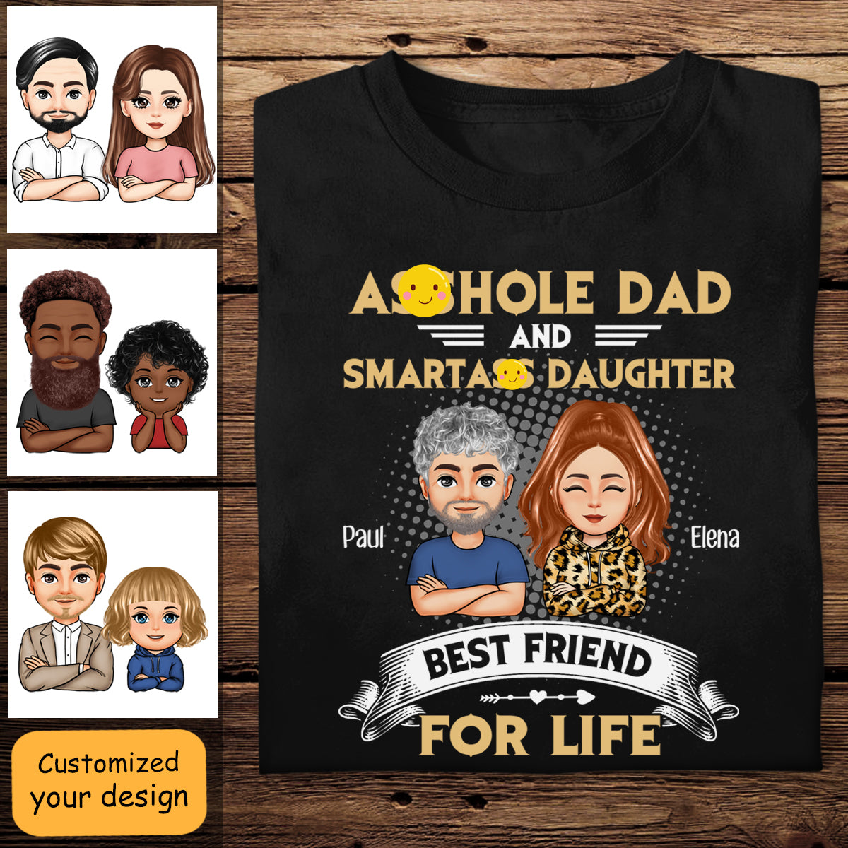 Dad & Daughter Best Friend For Life - Personalized Apparel - Gift For Father, Dad, Father's Day