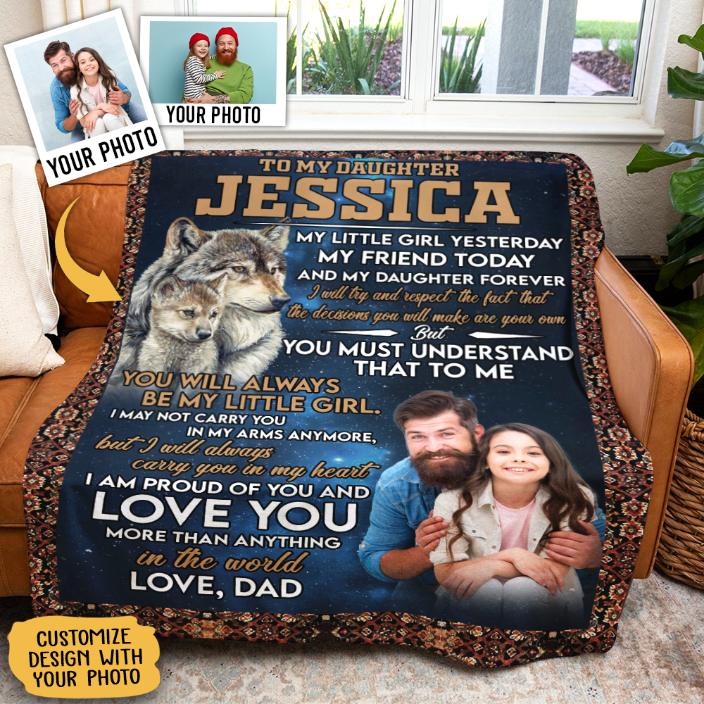 Father daughter wolf online blanket