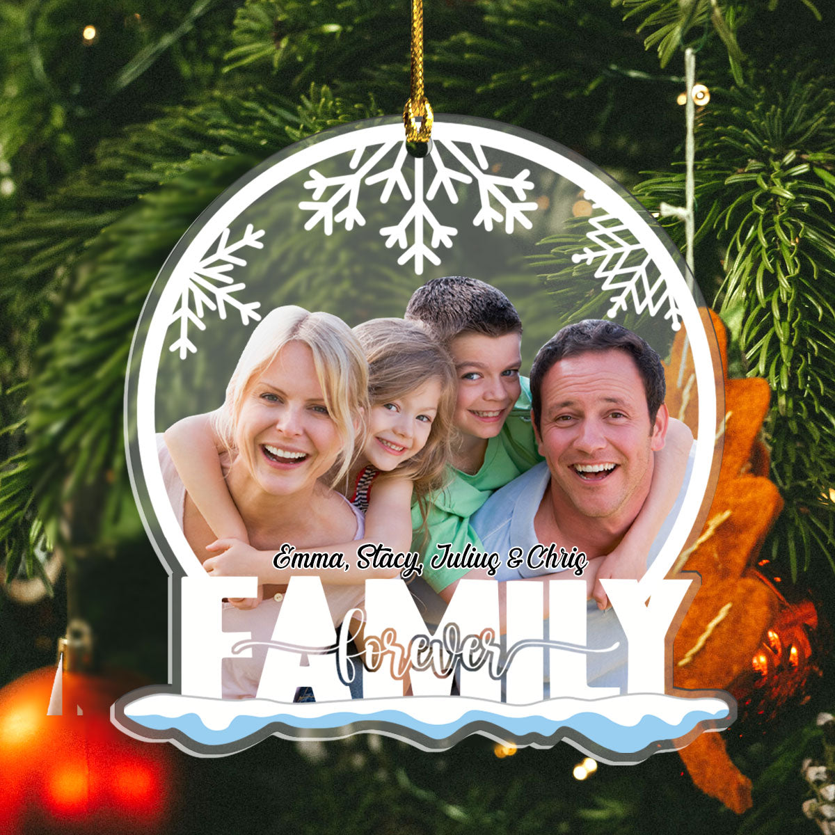 Family Forever Custom Photo - Personalized Ornament - Christmas Gift For Family, Friends, Sisters Banner--gg.jpg?v=1693281146