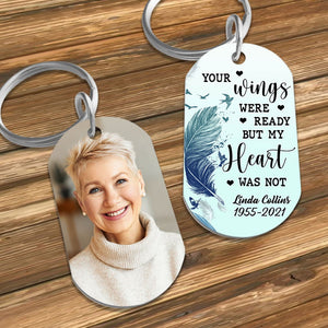 Flying To Heaven Bird Feather Memorial Upload Photo Personalized Stainless Steel Keychain Banner-GG_2ec3638c-0217-443e-99b5-21e83a21fde1.jpg?v=1642663311