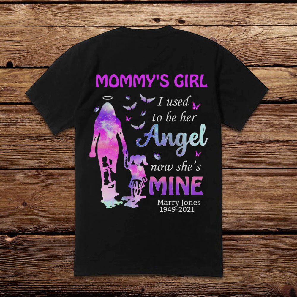 For My Mom In Heaven T-SHIRT Angel Mom Shirt, Mother Memorial Best Price US  Size