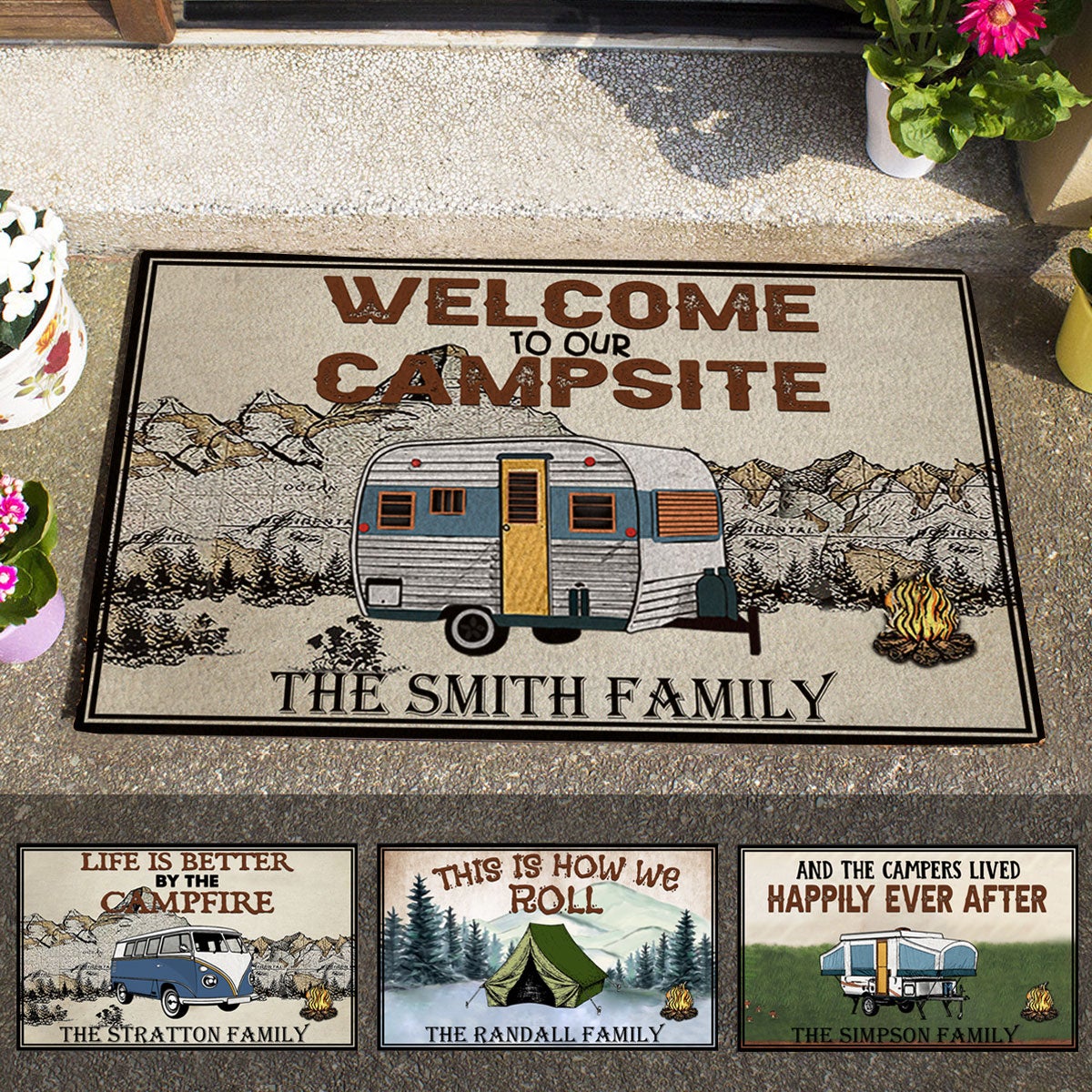 Camping Crew Doormat Welcome To Our Campsite Personalized Doormat Banner-doormat_e5f3216d-1194-4c55-8f39-39e46d788ef6.jpg?v=1625730961