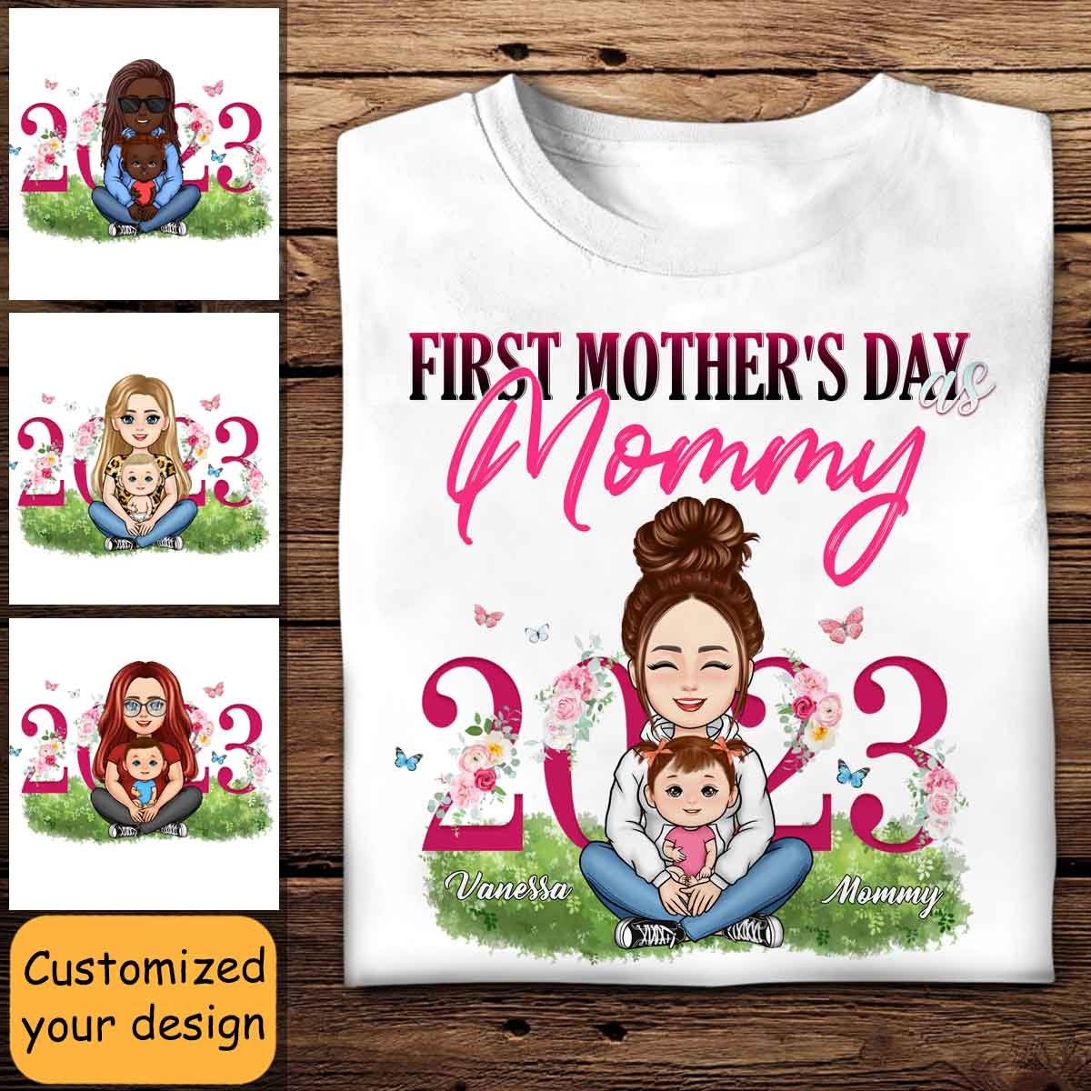 First Mother s Day 2023 - Personalized Apparel - Gift For New Mom, Expecting Mom, Mother's Day