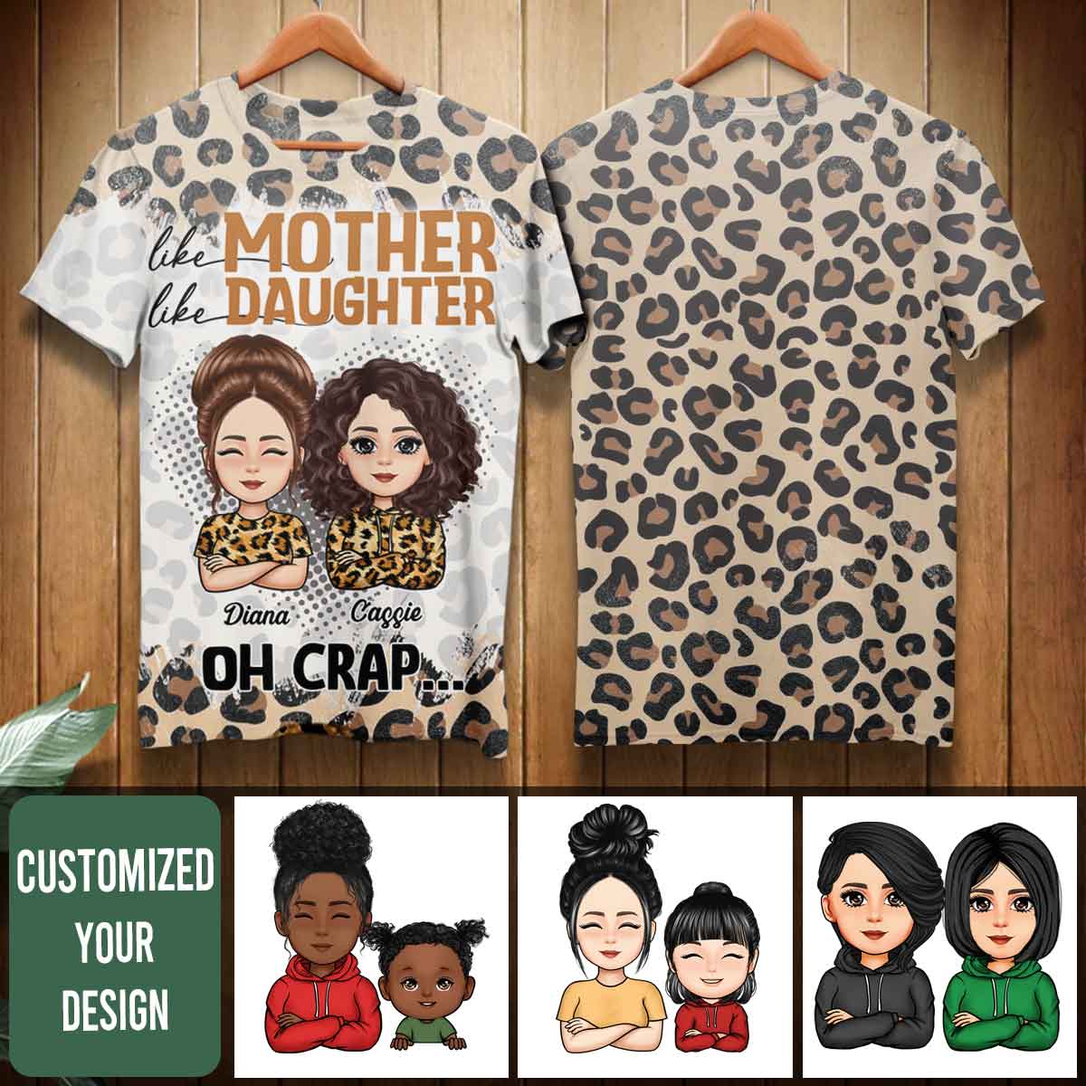 Like Mother Like Daughter - Personalized 3D All Over Print Shirt - Gift For Mom, Mum, Mother's Day