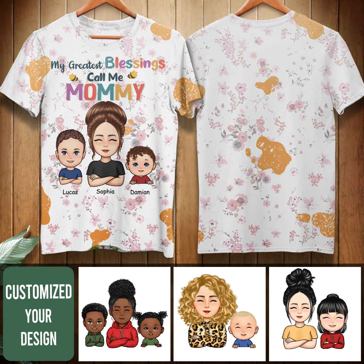 My Greatest Blessing - Personalized 3D All Over Print Shirt - Gift For Mom, Mother, Mother's Day