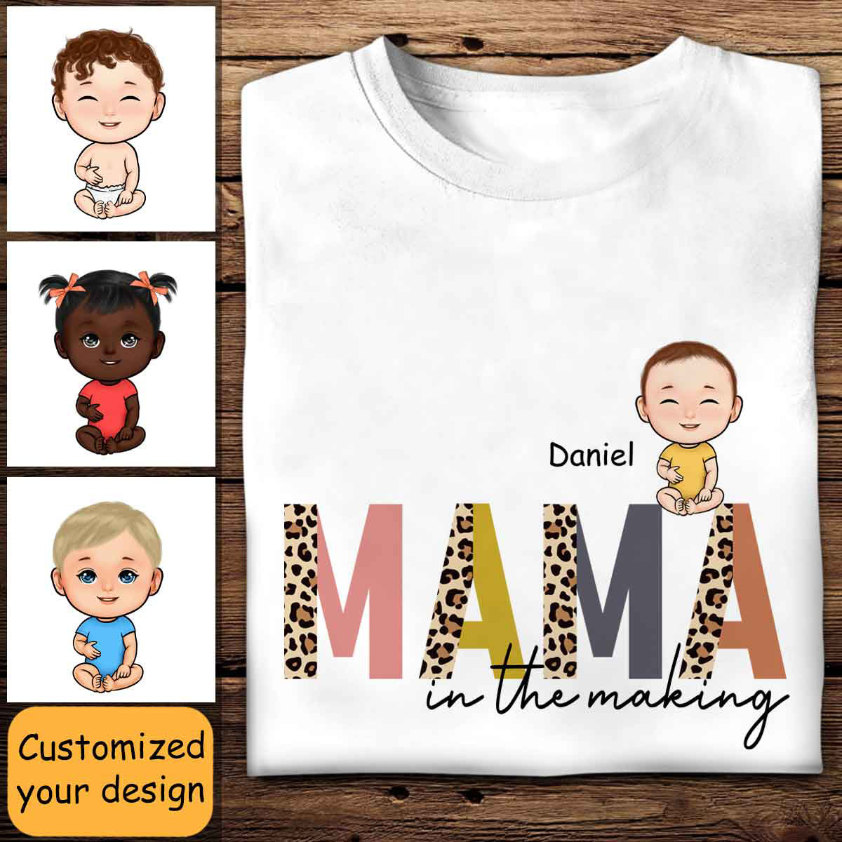 Mama In The Making - Personalized Apparel - Gift For New Mom, Soon To Be Mom, 1st Mother's Day
