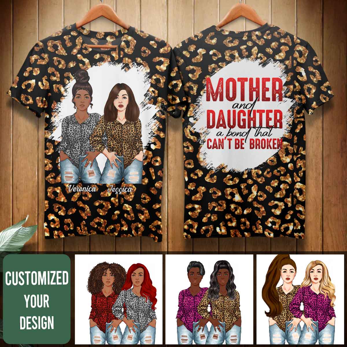 Mother And Daughter A Bond That Can't Be Broken - Personalized 3D All Over Print Shirt - Gift For Mom, Mother, Mother's Day