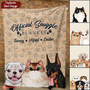 Official Snuggle Blanket - Personalized Blanket - Mother's Day Gift For Mom - Dog Lovers, Cat Lovers Blanket - Gift For Mom