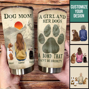 Dog Mom And Her Baby - Personalized Tumbler - Birthday Mother's Day Gifts For Dog Mom, Cat Mom Tumbler - Dog Mom