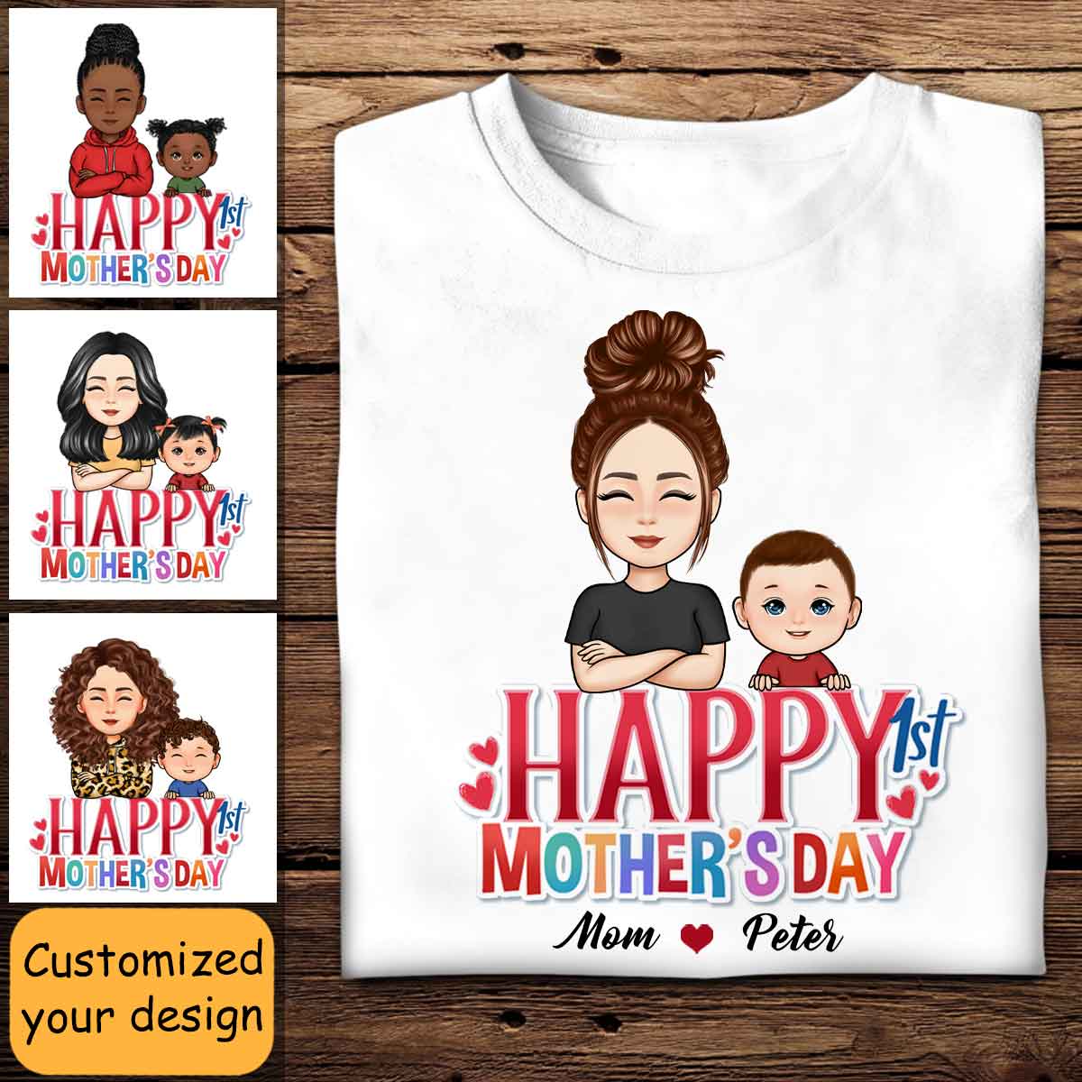 Dear Mommy Happy 1St Mother's Day - Personalized Apparel - Gift For Soon To Be Mom, Newborn Mom, Mama