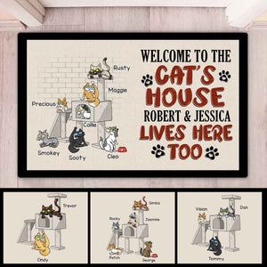 Welcome To The Cat's House Doormat - Gift For Cat Lovers