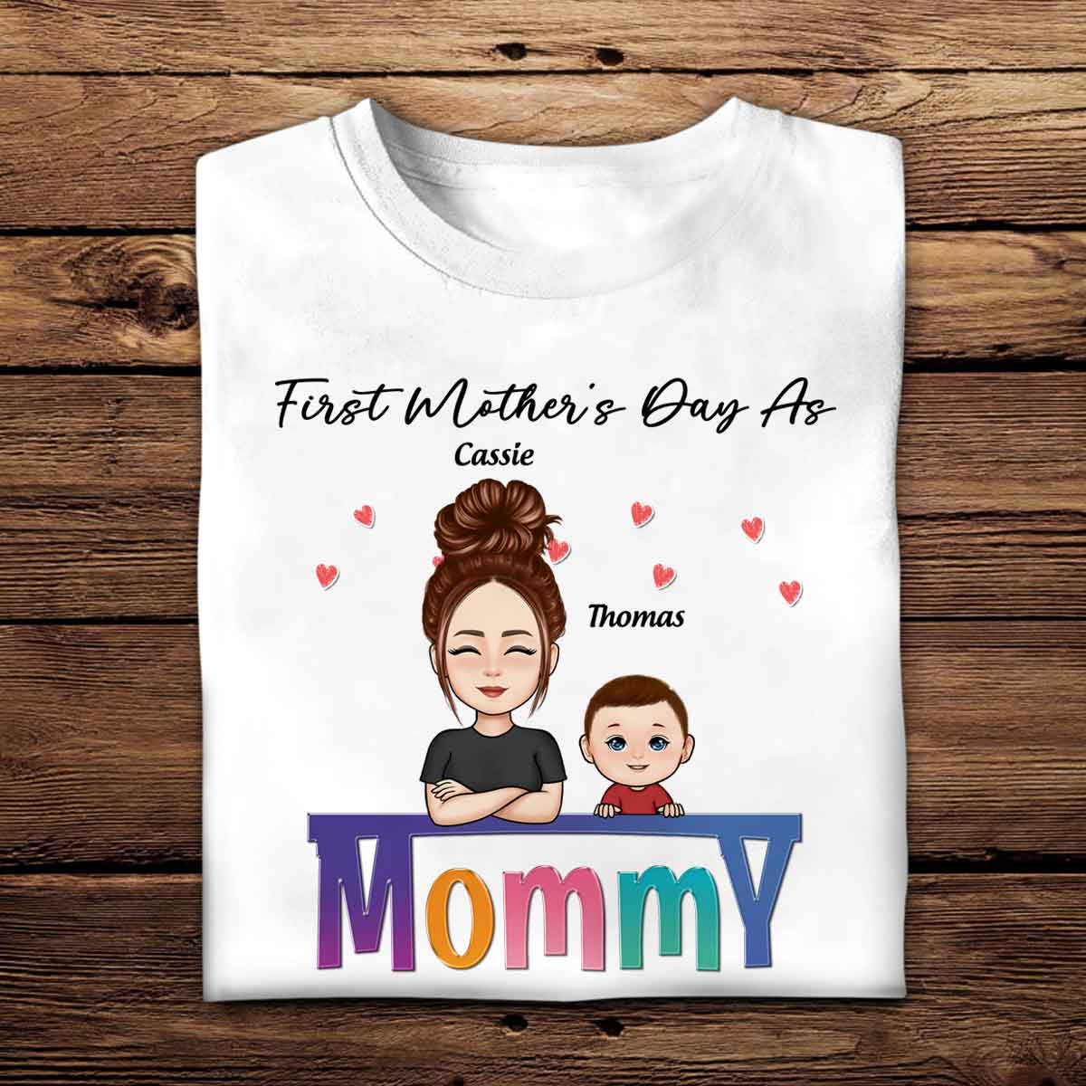 First Mother's Day As Mommy - Personalized Shirt - Gift For New Mom, First Mother's Day