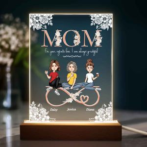 Infinity Love Mother - Personalized 3D LED Light Wooden Base - Mother's Day Gift For Mom, Grandma