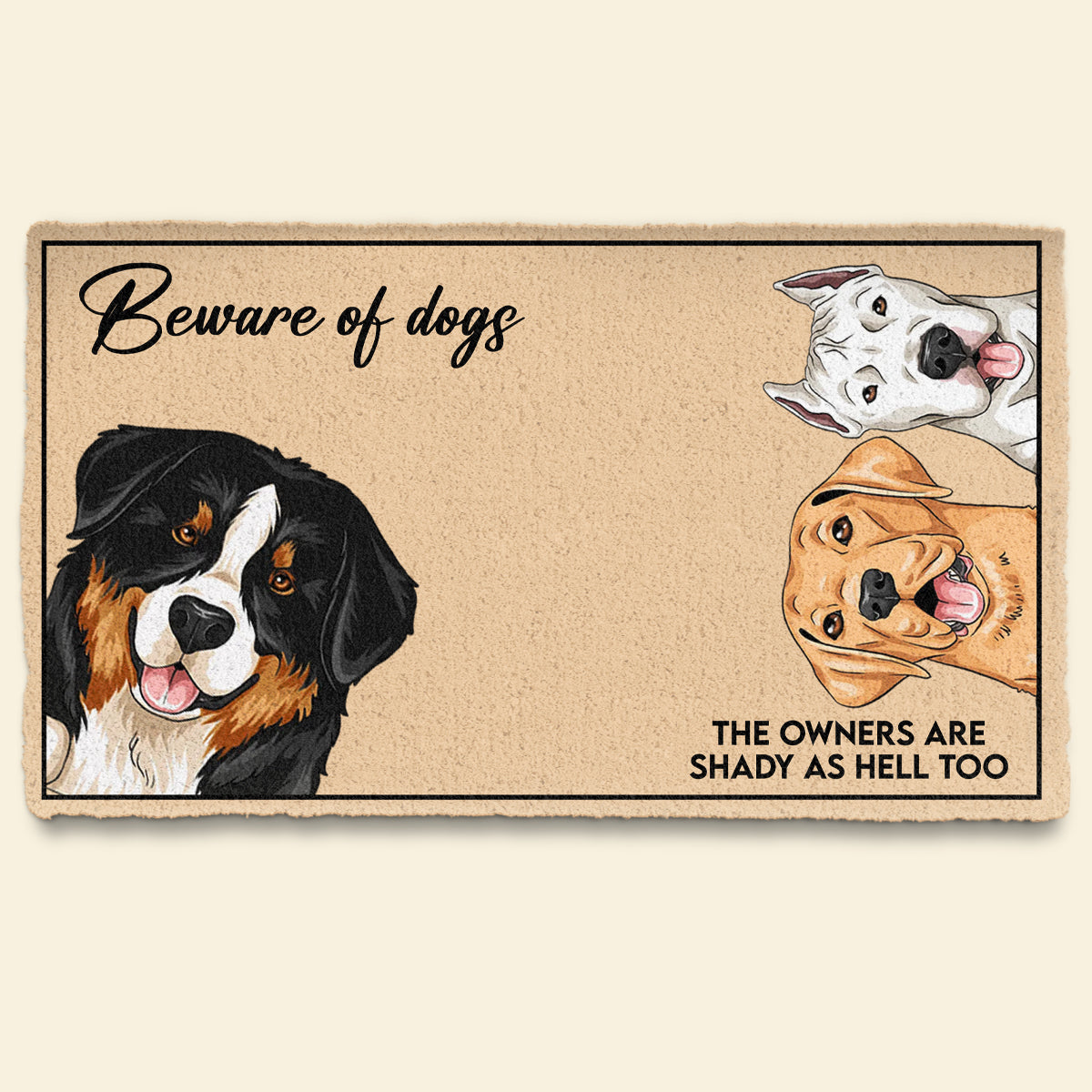 Welcome Personalized Dog Doormat DM-PT185 — CUSTOMA2Z