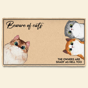 Beware Of Cats- Personalized Doormat - Funny Gift For Cat Lovers