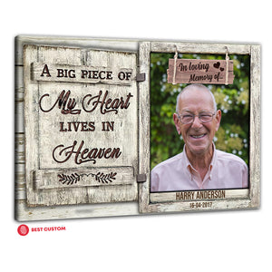 Forever In My Heart - Personalized Photo Canvas - Memorial