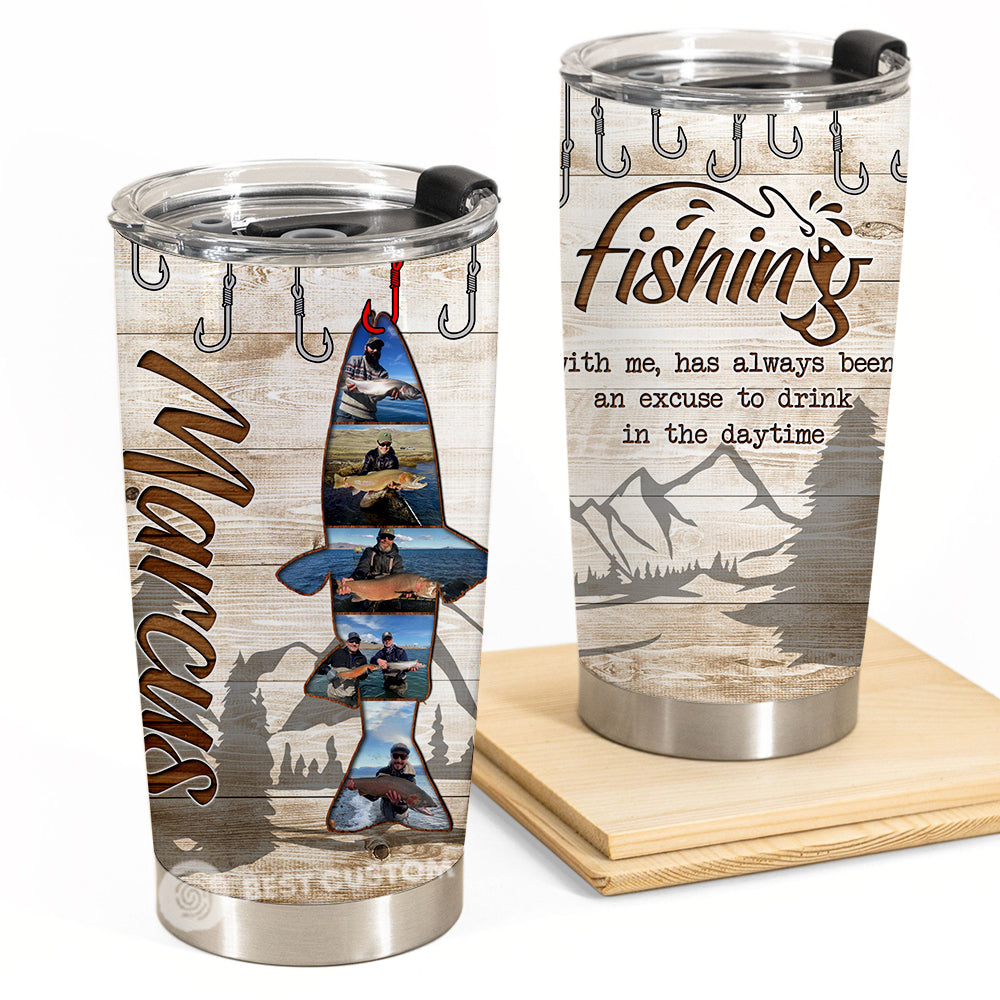 Lahontan Cutthroat Trout Fishing - Personalized Photo Tumbler - Gift For Fishing Lovers