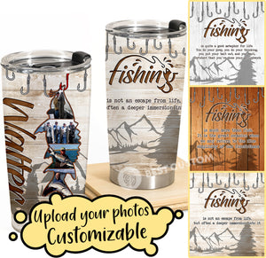 Sturgeon Fishing - Personalized Photo Tumbler - Gift For Fishing Lovers