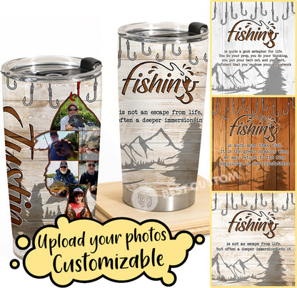 Bluegill Fishing - Personalized Photo Tumbler - Gift For Fishing Lovers