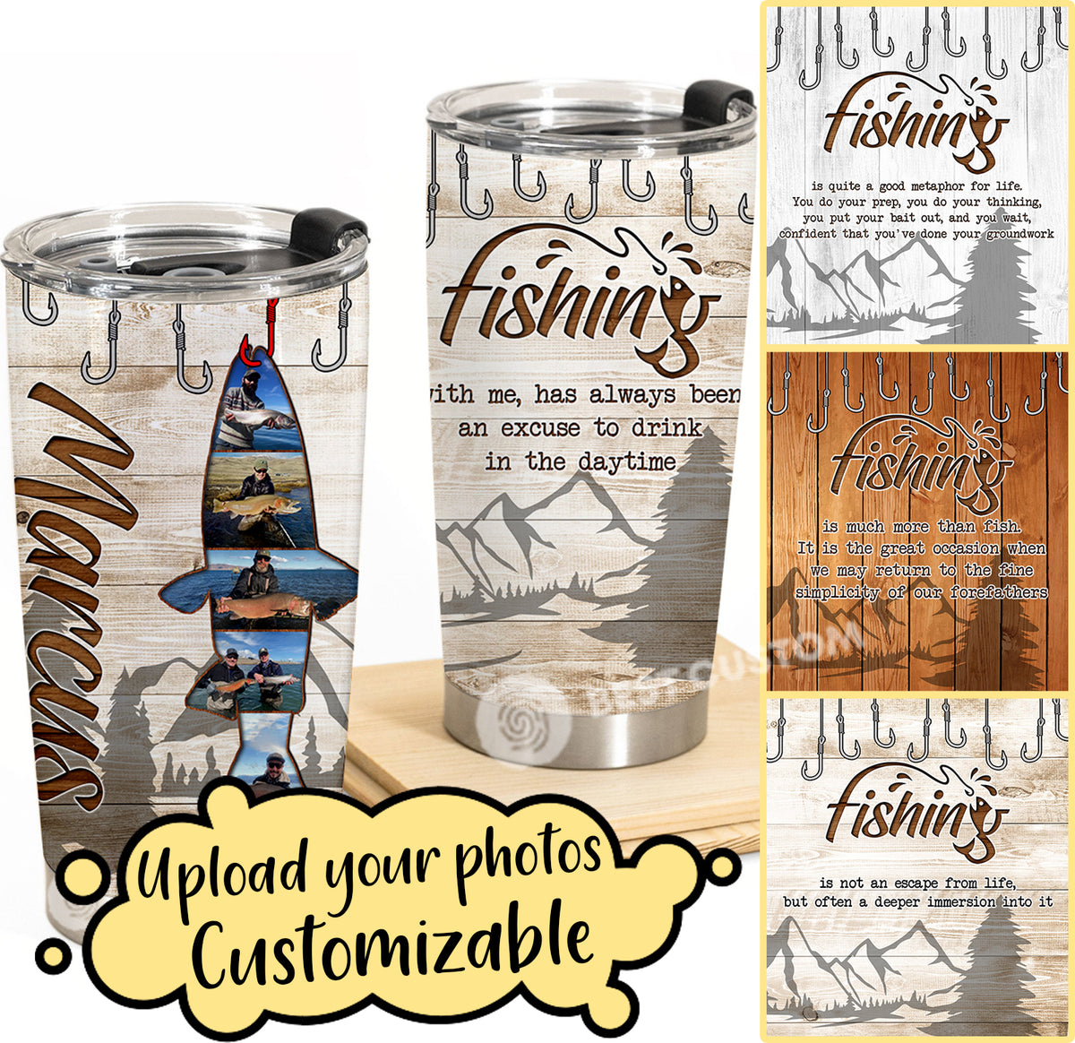 Lahontan Cutthroat Trout Fishing - Personalized Photo Tumbler - Gift For Fishing Lovers