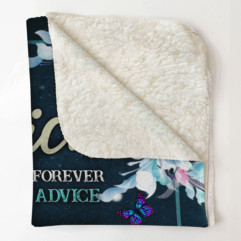 To My Sister You Are The One I've Known Forever Butterflies Blanket Gift For Sister Friend Family Birthday Gift Home Decor Bedding Couch Sofa Soft and Comfy Cozy Live Preview