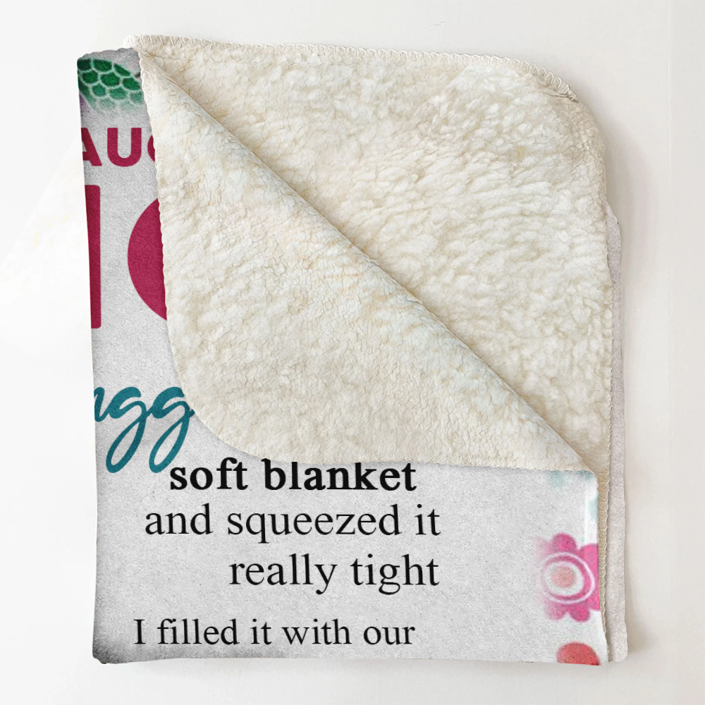 To Our Granddaughter We Hugged This Blanket Gift For Granddaughter From Grandma & Grandpa Birthday Gift Home Decor Bedding Couch Sofa Soft and Comfy Cozy