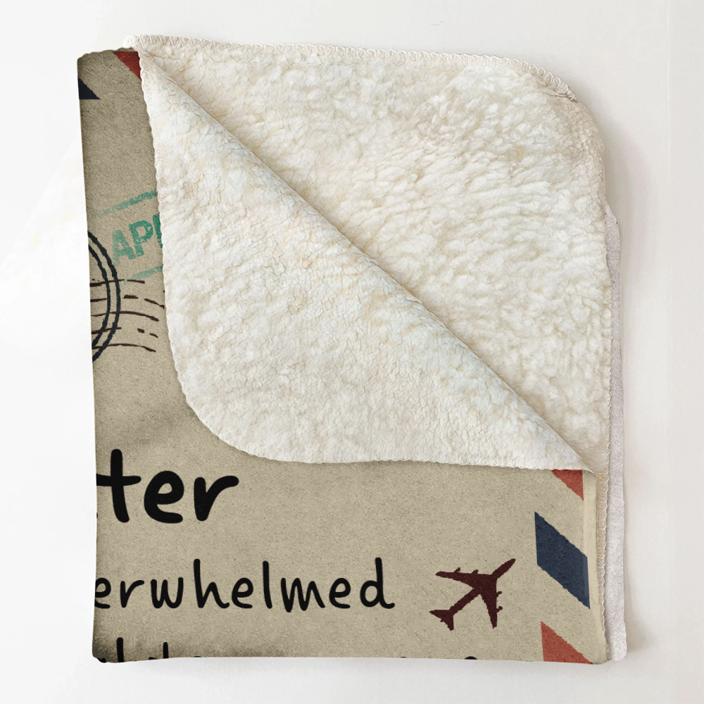 Gift For Daughter Blanket, To My Daughter Whenever You Feel Overwhelmed Remember Whose Daughter You Are, Letter From Dad