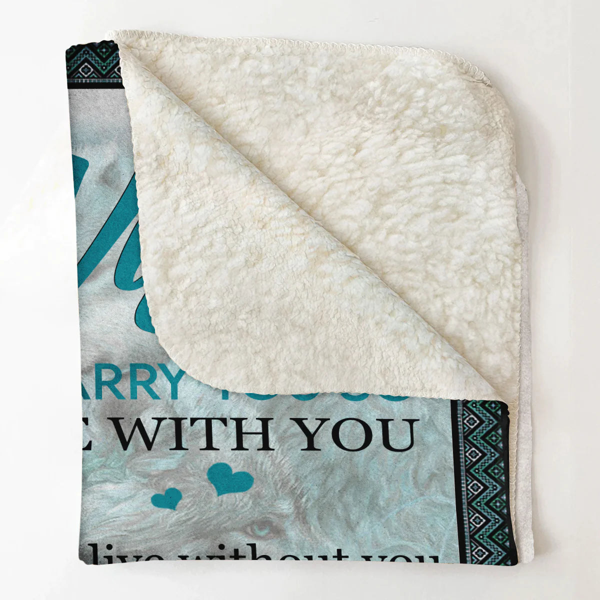 Gift For Wife Blanket, Wolf To My Wife I Didn't Marry You So I Could Live With You Blanket Gift For Wife